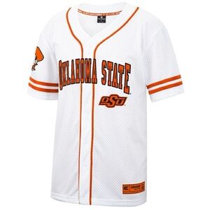 Colosseum White and Orange Oklahoma State Jersey
